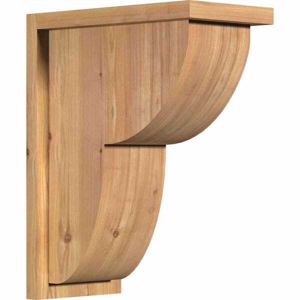 Ekena Millwork Crestline Smooth Corbel w/Backplate, Western Red Cedar, 7 1/2"W x 14"D x 18"H COR08X14X18CRE01SWR - main
